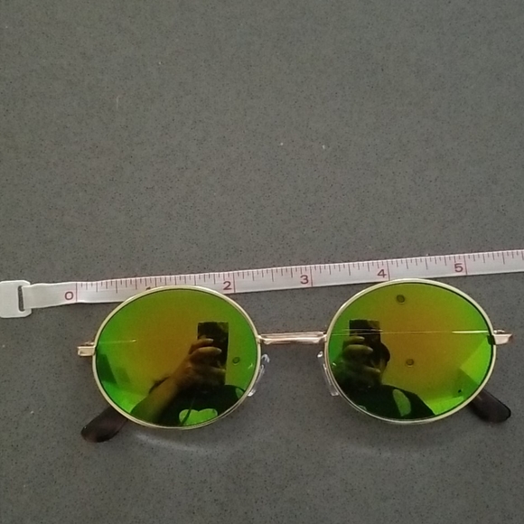 RounLarge Metal Aviator Sunglasses/Small Round Met - Picture 2 of 5